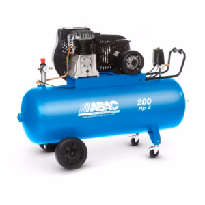 Compressore 4 HP Serie Pro B4900/B7000 200 ABAC fornito da FM2, bistadio a cinghia per applicazioni professionali e semi‑industriali