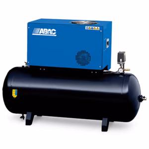 Compressore Serie Silent SLN ABAC fornito da FM2, bistadio a cinghia silenziato con cappottatura metallica per uso professionale