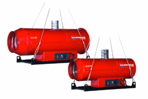 Generatore mobile aria calda sospeso EC 85+55 a combustione indiretta per riscaldamento professionale agricolo