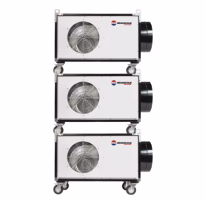Generatori aria calda elettrici mobili con ventilatore centrifugo per riscaldamento cantieri ed eventi venduti da FM2
