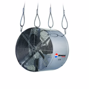 Ventilatori assiali FJ per agricoltura e allevamento, generatori aria calda professionali venduti da FM2