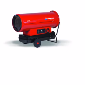 Generatore aria calda combustione diretta mobile da 105 kW per cantieri ed eventi venduto da FM2