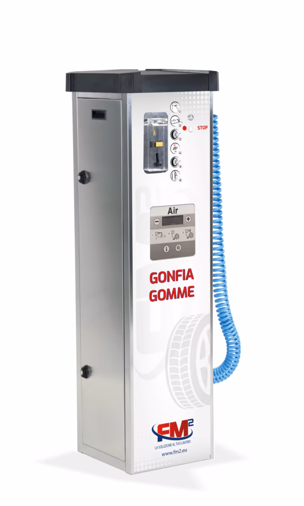 Gonfiagomme digitale professionale con display e tubo per autolavaggio self service venduto da FM2