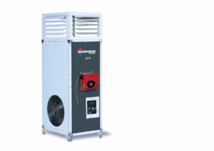 Generatore aria calda industriale fisso a combustione indiretta 70 kW per riscaldamento capannoni e autolavaggi