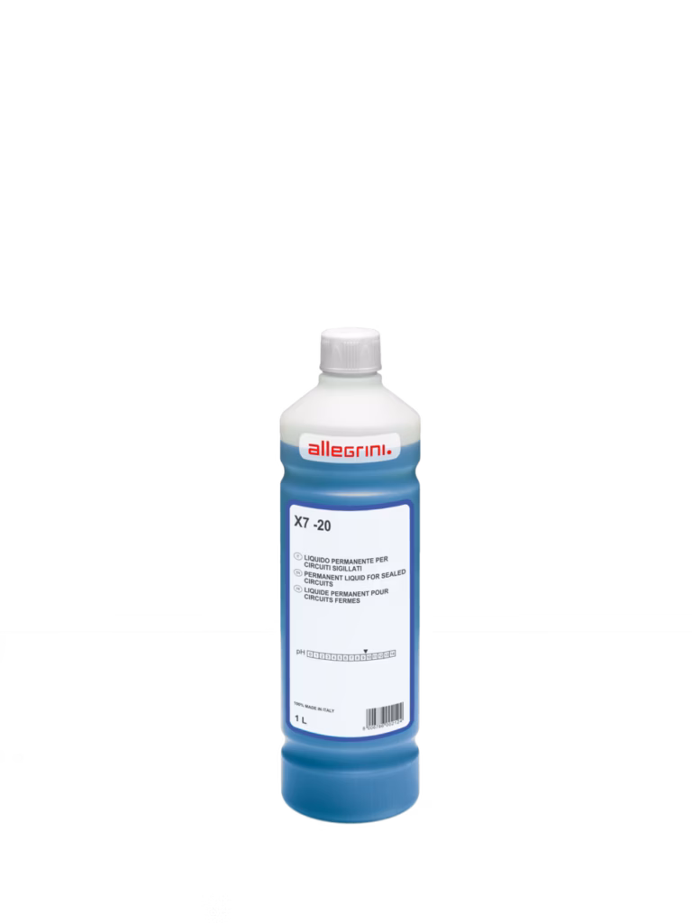 Liquido permanente per circuiti sigillati X7-20 venduto da FM2 per impianti autolavaggio professionali